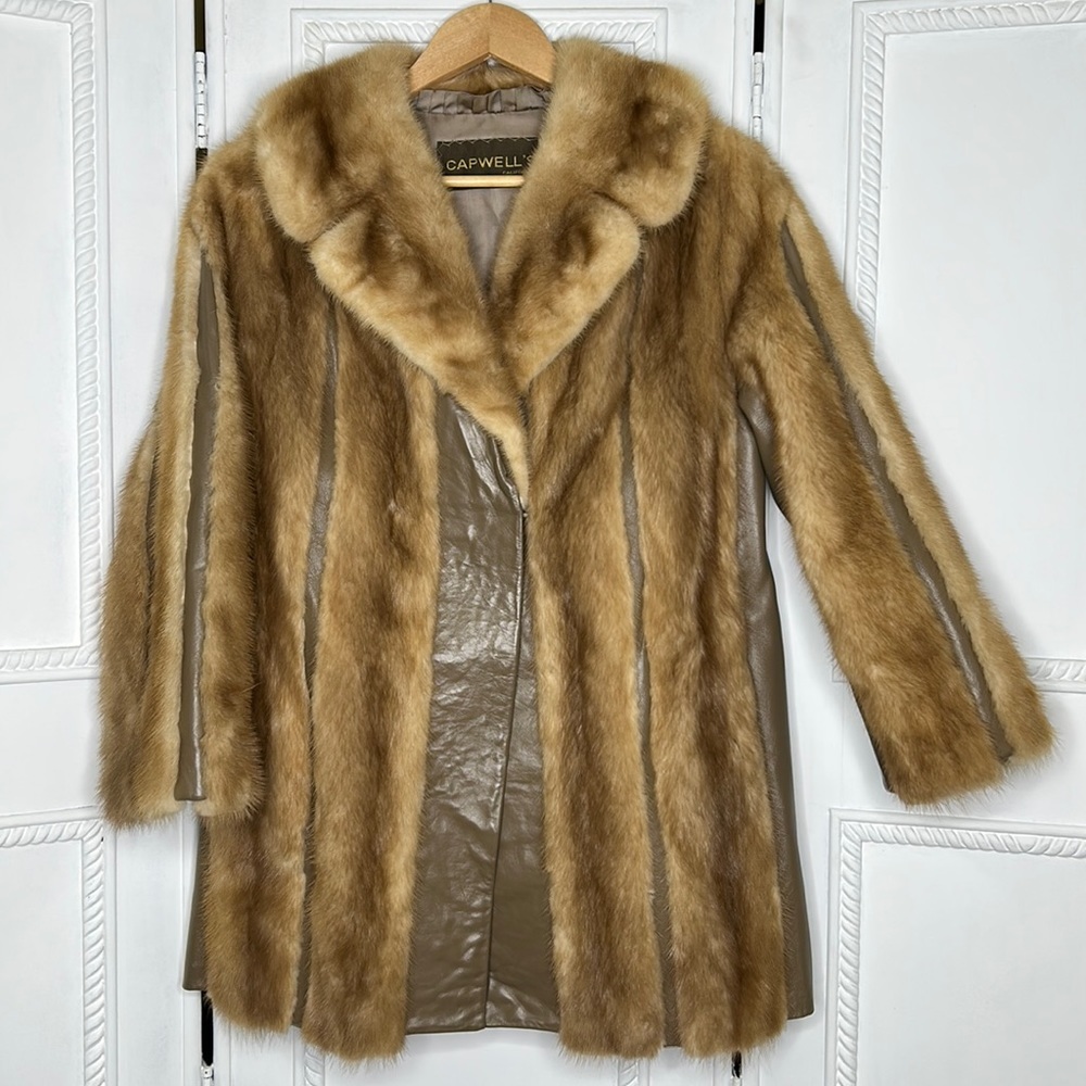 Capwell’s California genuine leather and fur custom party festival coat